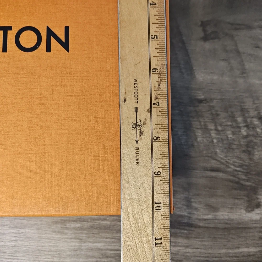 Louis Vuitton Magnetic Storage Box 14x10x5 Orange Saffron Logo Ribbon Gift